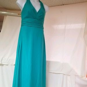 Floor length chiffon halter